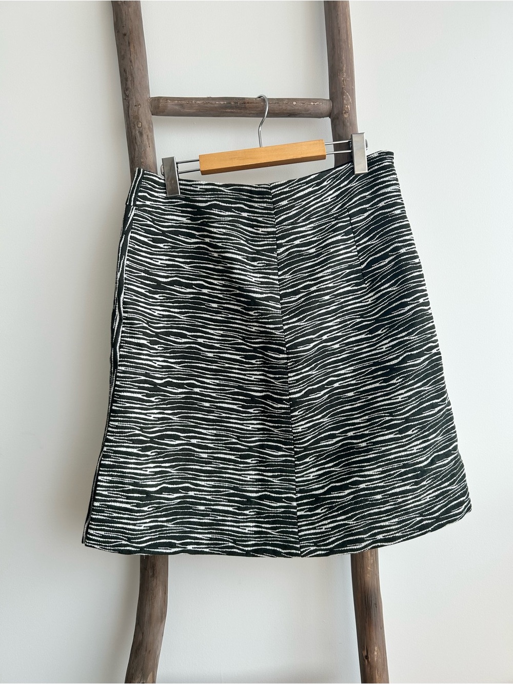 Judith & Charles Green Zebra Stripe Skirt